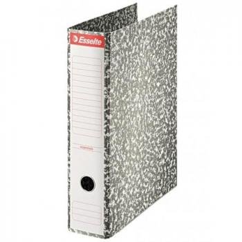 Esselte Archivador de Palanca - Carton - Formato Folio - Lomo 75mm - Capacidad para 500 Hojas - Color Gris Jaspeado