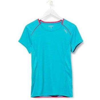 CMP T-Shirt Da Running Traspirante con Trattamento Antibatterico Camiseta, Mujer, Ceramic, D34