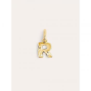 Charm Singularu Letter Organic Plata Baño Oro Letra R