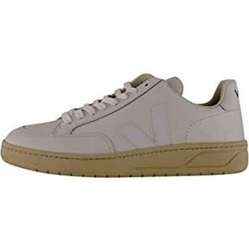 VEJA V-12 Leather Sneaker - White, Size 36