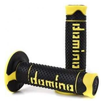 Puños Off Road Domino DSH Negro/Amarillo A26041C4740 - Revestimientos A260 Off-road Dual Compound Full Grip