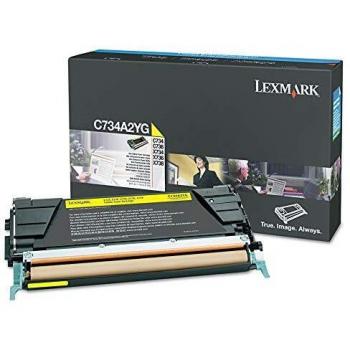 Lexmark C734A2YG Yellow Toner Cartridge (Standard Capacity, 6,000 Pages)