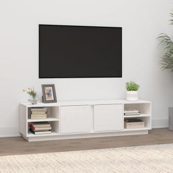 Mueble de TV madera maciza de pino blanco 156x40x40 cm vidaXL