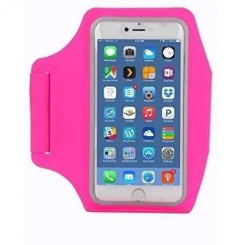 Brazalete deportivo para iPhone 6/6s, aibousa® Ultra Plano Dual brazo tamaño veränder Bare Longitud sudor Resistencia reflectantes Auriculares Conector, rosa, iPhone 6/6S