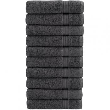 Toallas de mano SOLUND Premium antracita 10 piezas 50x100 cm 600 gsm