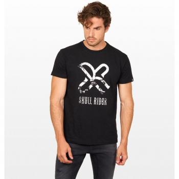 Camiseta Skull Rider de hombre en algodón orgánico con diseño de calavera en la parte delantera