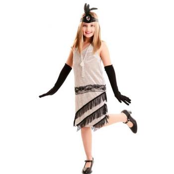 Disfraz de Flapper de los años 20 para niña