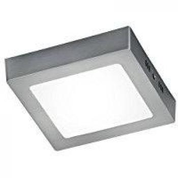 Trio Lighting Trio 657111207-Plafón LED cuadrado, IP20, SMD, 1300 lúmenes, 3000K, 230 V, color níquel mate, 11 W, 17x17cm