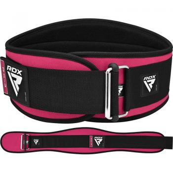 Cinturón RDX para levantamiento de pesas de 6 pulgadas, color rosa, tamaño M para mujeres