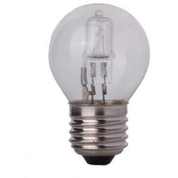MAURER Bombilla Halógena Esfera Clara E27 42 W. 580 lumenes. Luz calida