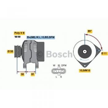 Alternador Bosch 0986047410 de alta eficiencia y rendimiento
