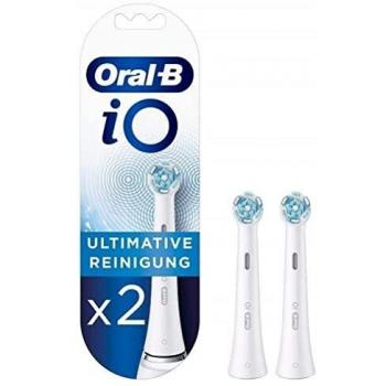 Oral-B iO Ultimate Clean Replacement Brush Heads, 2-Pack, White