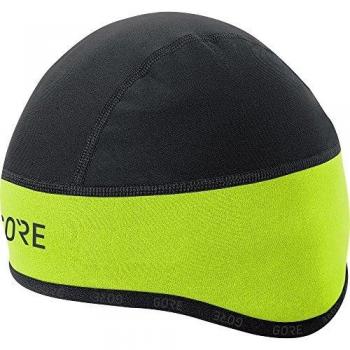 Men's Windproof Cycling Beanie, C3 WINDSTOPPER Helmet Cap, Size: 54-58, Colour: Neon Yellow/Black, 100398