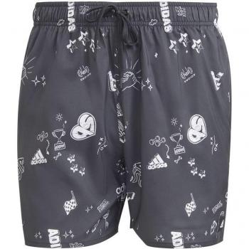 Bañador de natación adidas CLX SL hombre estampado gris blanco corto