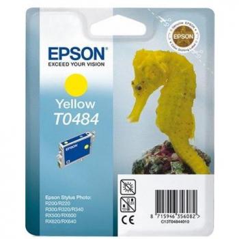 Cartucho de Tinta Epson T0484 Amarillo para Impresoras Stylus Photo R200/R220/R300/R320/R340, RX500/RX600/RX620/RX640