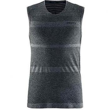 Craft Hombre Cool Comfort RN SL M BL Melange L Unterhemd, Black Jaspeado, L