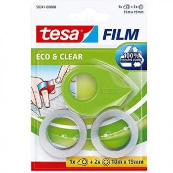 Tesafilm mini dispensador ecoLogo + 2 x tesafilm eco & clear 10M x 19MM