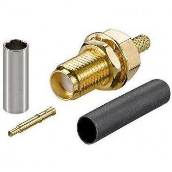 Conector RP-SMA hembra para cables RG-174 y RG-316 (tipo crimp)