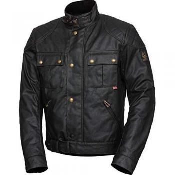 Belstaff Chaqueta de moto con protectores Brooklands 2.0 Chaqueta textil para hombre, Chopper/Cruiser, para todo el año, algodón Negro
 XXXL