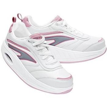 Fitness Step Classic Training - Zapatillas tonificadoras para mujer, color blanco / rosa, talla 37