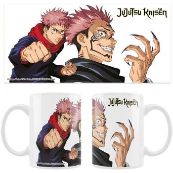 Taza de Cerámica Jujutsu Kaisen con Diseño de Yuji Itadori y Sukuna