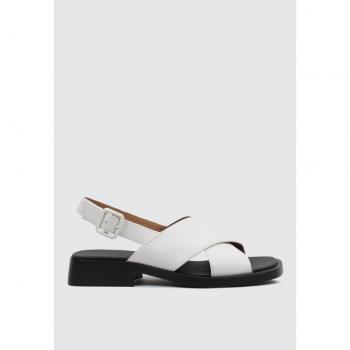 CAMPER Dana Sandals for Women - White, Size 41, Smooth Leather