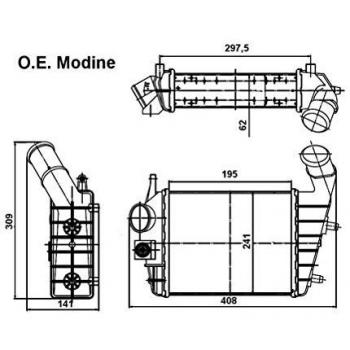 Intercooler NRF 30123A para Alfa Romeo 156, refrigeración de aire sobrealimentado