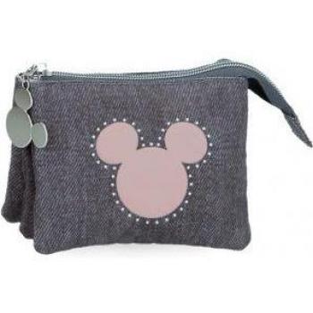 Monedero Disney Mickey Studs tres compartimentos