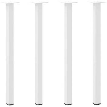 Patas para mesa de centro 4 uds acero blanco 72-74 cm