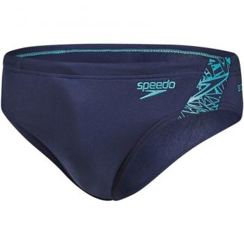 Speedo hombres del boom Splice Slip, hombre, color azul y verde, tamaño Size 42/7 cm