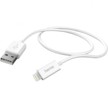 Hama Lightning – Cable de sincronización y carga, certificado por Apple 1m, Blanco