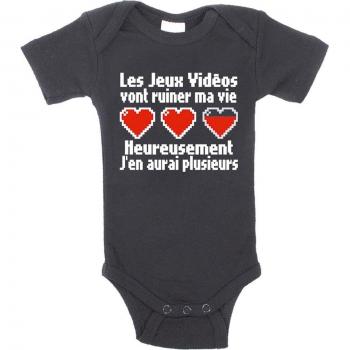 Body / Homme / Les Jeux VidÃ©o Vont Ruiner Ma Vie - Taille : 12/18 - Couleur : Noir