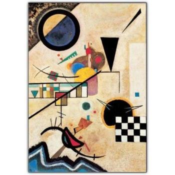 Artopweb 1924-100x70 cm Panel Decorativo con Diseño Kandinsky Solidi In Contrasto 1924, Madera, Multicolor, 70x3x100 cm