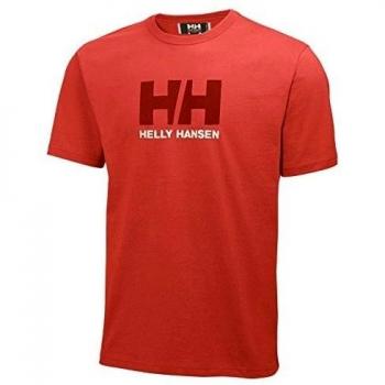 Helly Hansen Hh Logo Camiseta Manga Corta, Hombre, Rojo