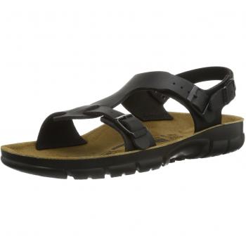 Birkenstock Saragossa Sandals, Birko-Flor Soft Footbed, Narrow Fit, Black, Size 40