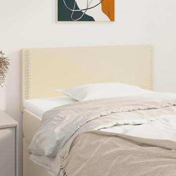 Cabecero de cuero sintético color crema 90x5x78/88 cm Vidaxl Crema