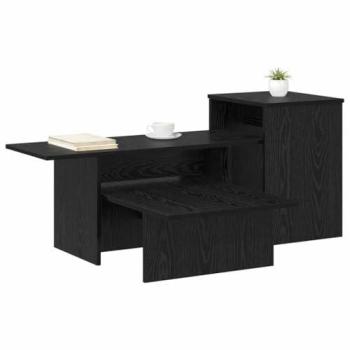 Mesa Consola Roble Negro 91,5 x 35 x 38,5 cm Madera de Ingeniería