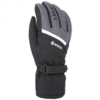 Level Guantes Evolution Goretex Negro, Gris Hombre - Guantes de invierno para hombre, fabricados con tecnología Gore-Tex que ofrece impermeabilidad y transpirabilidad, diseño en colores negro y gris, talla 9.5