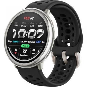 Smartwatch Amazfit Active 2, Pantalla AMOLED 1.32, GPS, 160+ Modos de Entrenamiento, Resistente al Agua 5 ATM, Correa de Silicona Negra