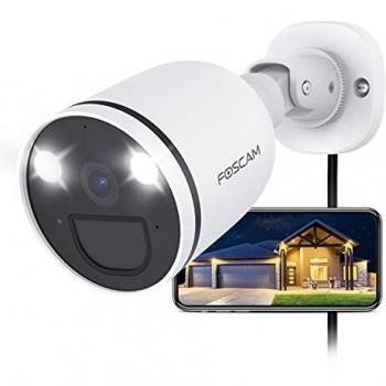 Cámara de Seguridad Foscam S41 - 4MP, WiFi Doble Banda, Visión Nocturna a Color, Detector de Movimiento, IP66, Exterior