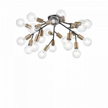 Lámpara de techo colgante Spark Metal Negro 20 bombillas E27 32cm Ideal Lux