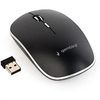 Gembird MUSW-4BS-01 Ratón Óptico Inalámbrico Silencioso Ambidextro 1600 DPI Negro