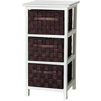 KITKAY Cajonera 3 cestas Color Chocolate 30,50 X 30,50 X 61 CM
