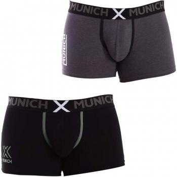 Pack-2 Bóxers de Algodón Elástico para Hombre - Negro - Talla XL
