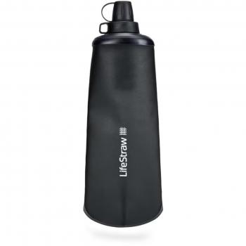 LifeStraw Peak Series Collapsible Squeeze Water Bottle Filter System, Dark Mountain Gray, 1 Liter