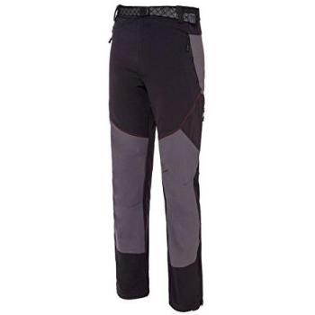 Izas Ultar Pantalones Trekking, Hombre, Negro/Gris Oscuro/Rojo, XL