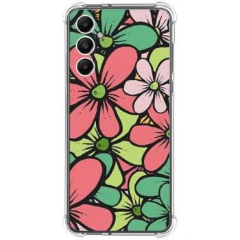 Funda de Silicona Antigolpes con Diseño de Flores 02 para Samsung Galaxy A05s