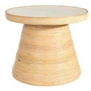 Mesa auxiliar Romimex Natural Ratán 70 x 55 x 70 cm