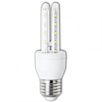 Aigostar 176020 - Bombilla LED T3 2U de 10W, rosca grande y luz fría, A+, 230V, E27