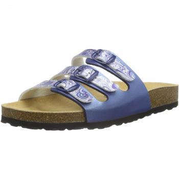 Lico Bioline Flower, Zapatillas de Estar por casa Mujer, Blau/Weiß, 40 EU